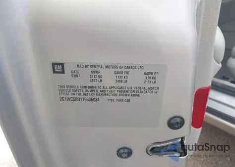 2007 Chevrolet Impala Lt z USA, uszkodzony, nr VIN 2G1WC58R179336024